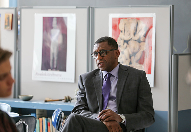 Howard Stevenson speaking to a class