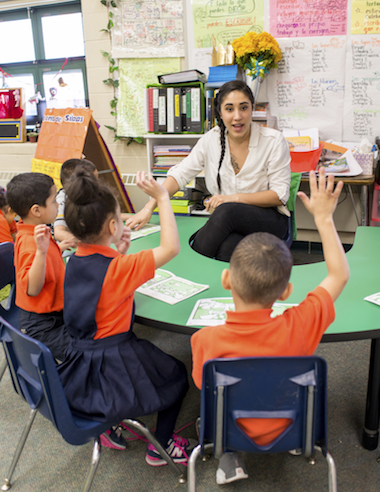 Teacher with children in classroom