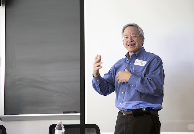 Daniel Wagner teaching a class. 